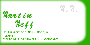 martin neff business card